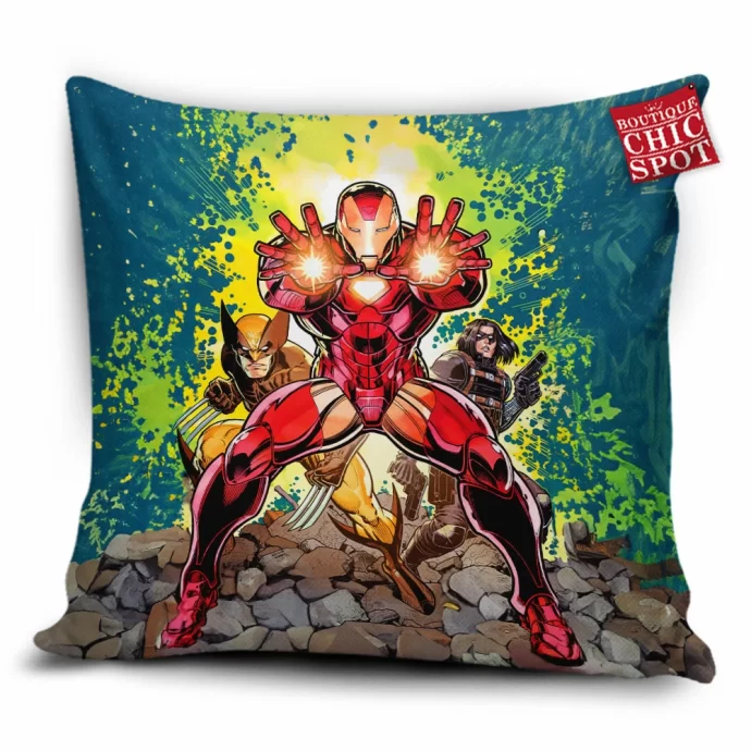 Iron Man Wolverine Pillow Cover