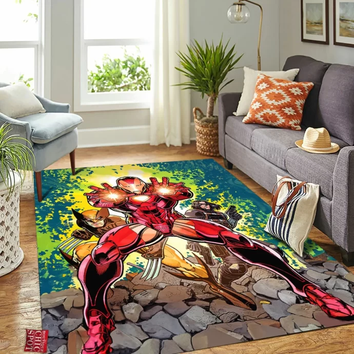 Iron Man Wolverine Rectangle Rug