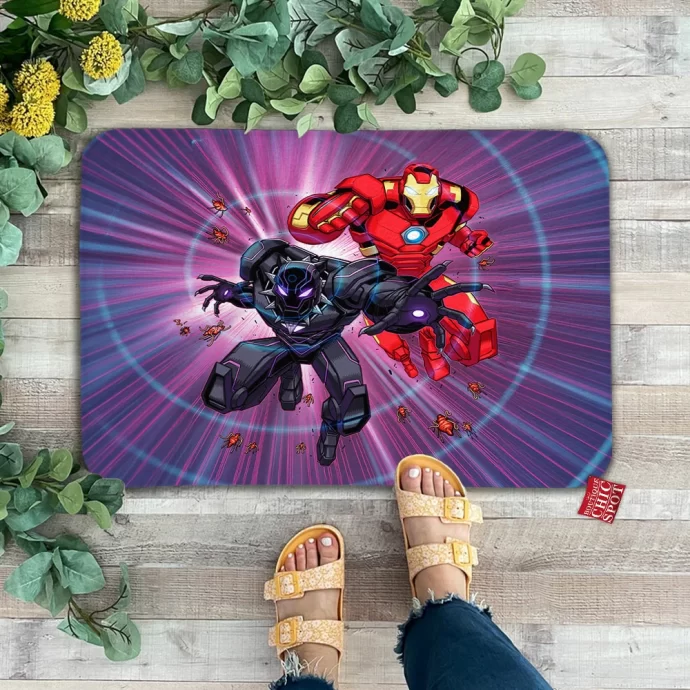 Black Panther Iron Man Doormat