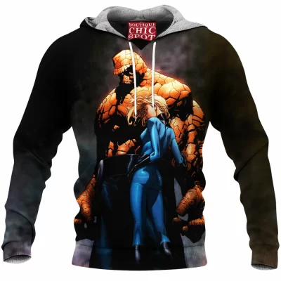 Ben Grimm Fleece-Hoodie, Comic Fleece-Hoodie, Fantastic Four Fleece-Hoodie, The Invisible Woman Fleece-Hoodie, The Thing Fleece-Hoodie