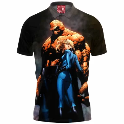 Ben Grimm Polo Shirt, Comic Polo Shirt, Fantastic Four Polo Shirt, The Invisible Woman Polo Shirt, The Thing Polo Shirt