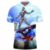 Comic Polo Shirt, Silver Surfer Polo Shirt, Spider-man Polo Shirt