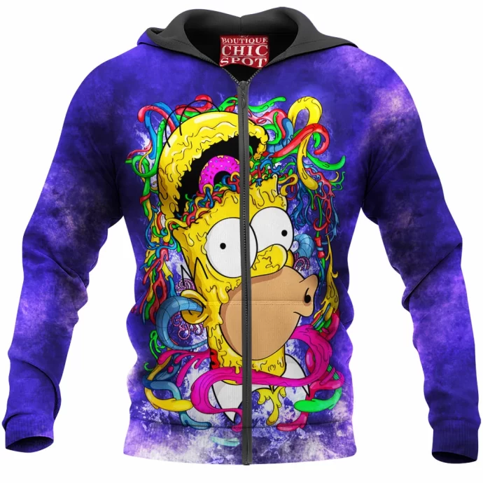 Homer Simpson Zip Hoodie