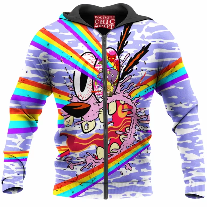 Courage the Cowardly Dog Zip Hoodie