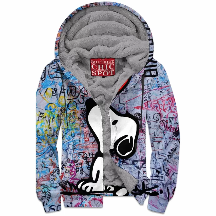 Snoopy Zip Fleece Hoodie