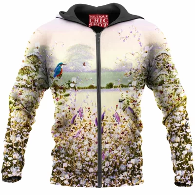 Abstract Zip-Hoodie