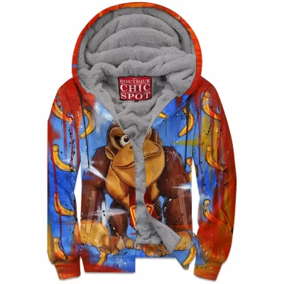 Donkey Kong Zip-Fleece-Hoodie, Game Zip-Fleece-Hoodie