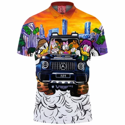 Animation Polo Shirt, Donald Duck Polo Shirt, Disney Polo Shirt