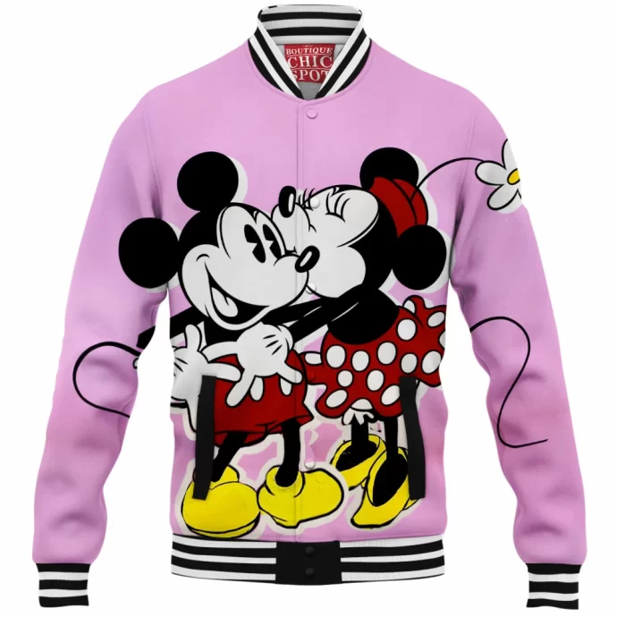 Mickey Mouse and Minnie Mouse Baseball Jacket