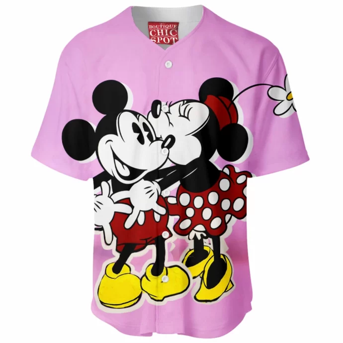 Mickey Mouse and Minnie Mouse Baseball Jersey