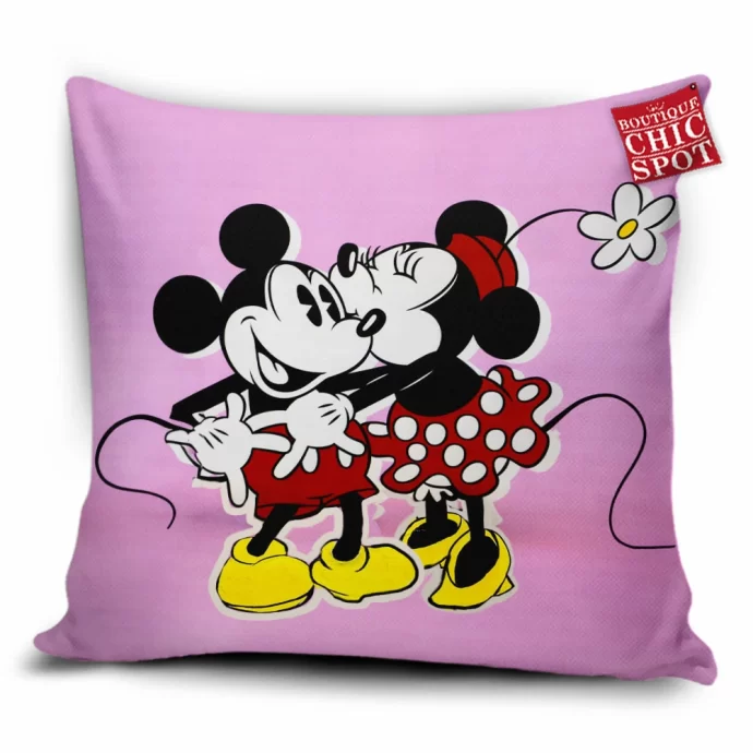 Mickey Mouse and Minnie Mouse Pillow Cover