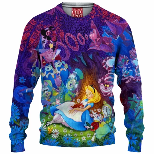 Alice in Wonderland Knitted Sweater