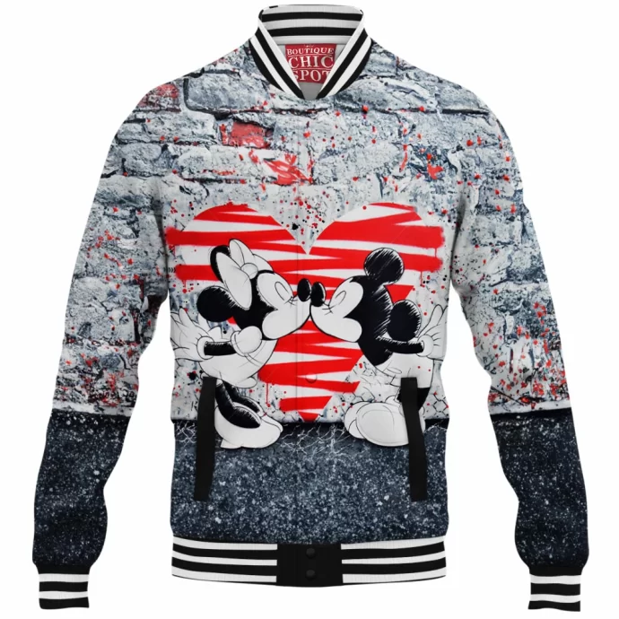 Mickey Mouse and Minnie Mouse Baseball Jacket