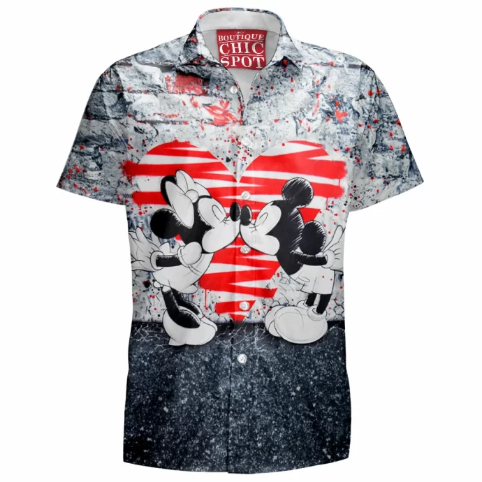 Mickey Mouse and Minnie Mouse Hawaiian Shirt