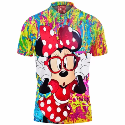 Animation Polo Shirt, Minnie Mouse Polo Shirt, Disney Polo Shirt