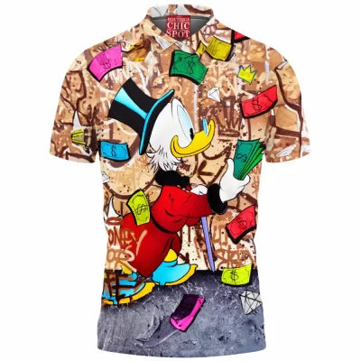 Animation Polo Shirt, Donald Duck Polo Shirt, Disney Polo Shirt
