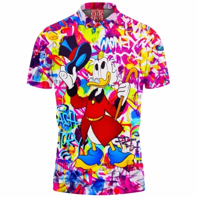 Animation Polo Shirt, Donald Duck Polo Shirt, Disney Polo Shirt