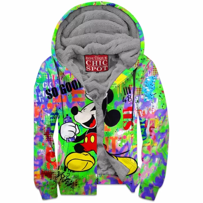 Mickey Mouse Zip Fleece Hoodie