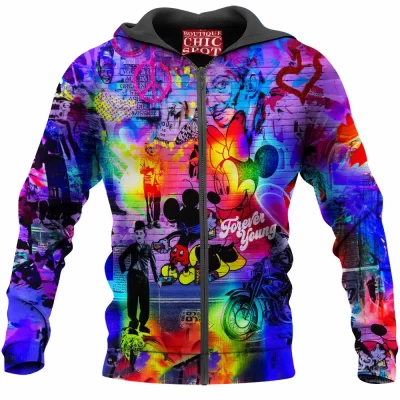 Abstract Zip-Hoodie