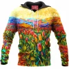 Tulip Hoodie, Flower Hoodie