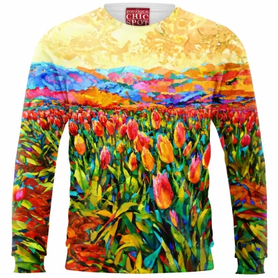 Abstract Sweatshirt, Flower Sweatshirt
