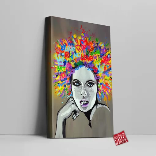Woman Smoking Canvas Wall Art