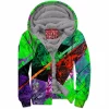 Abstract Zip-Fleece-Hoodie