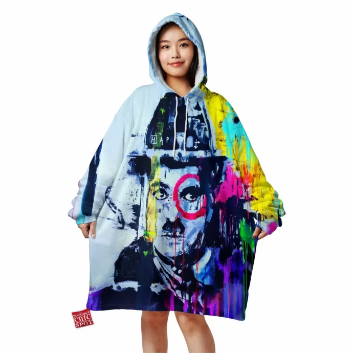 Charlie Chaplin Blanket Hoodie