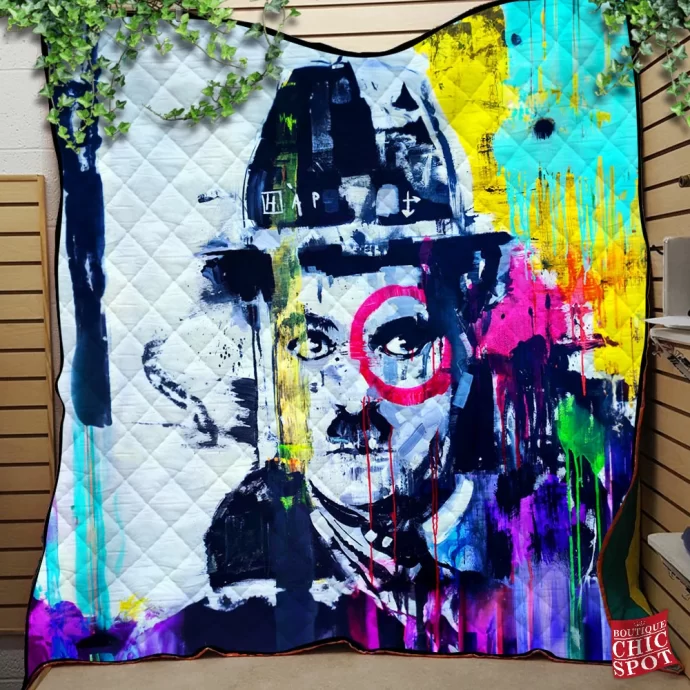 Charlie Chaplin Quilt Blanket