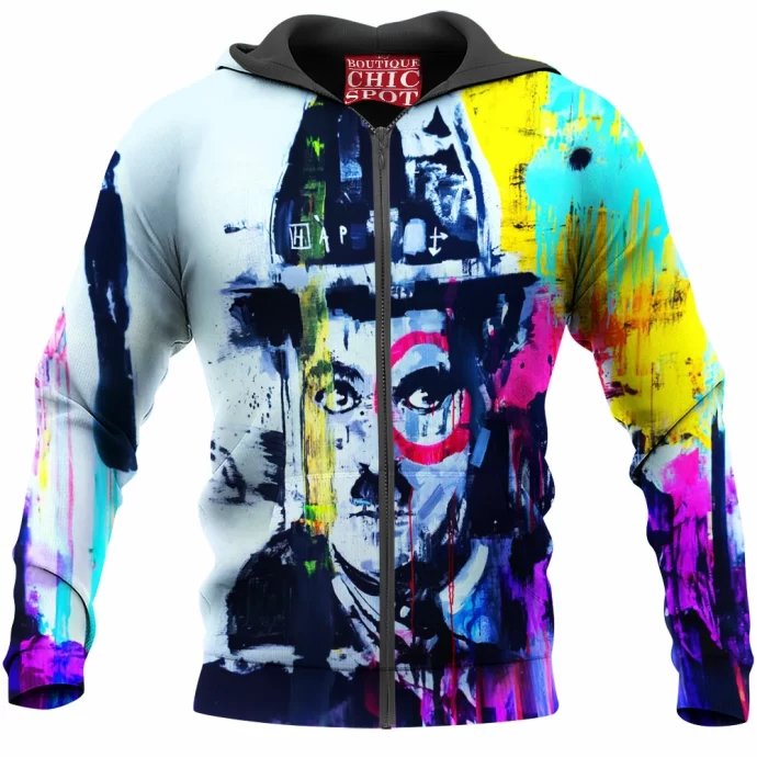 Charlie Chaplin Zip Hoodie