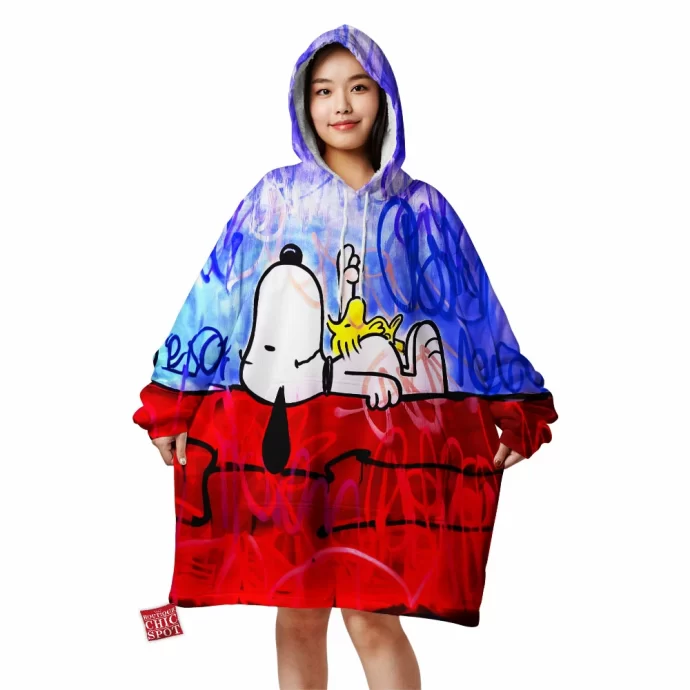 Snoopy and Woodstock Blanket Hoodie