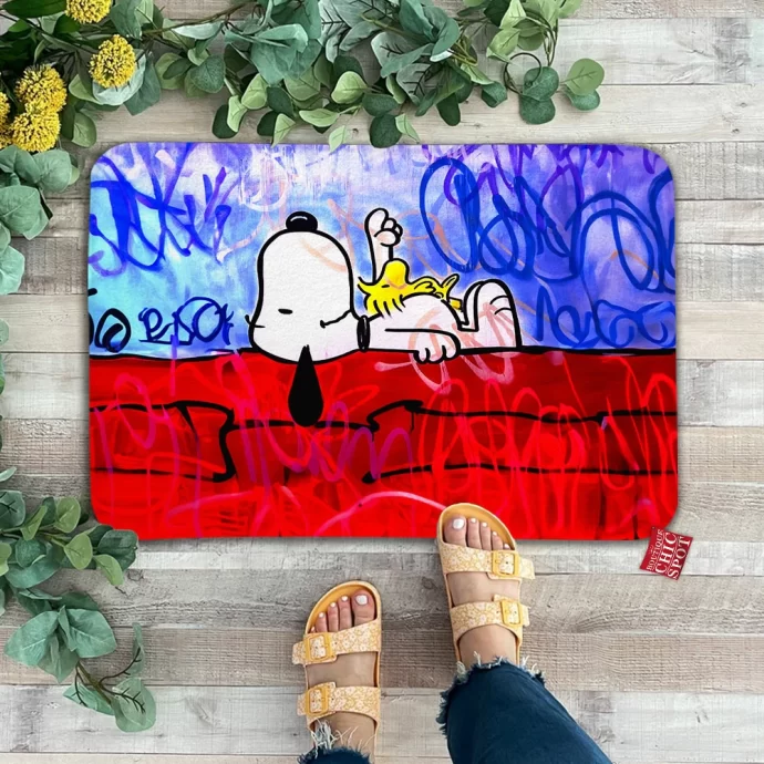 Snoopy and Woodstock Doormat