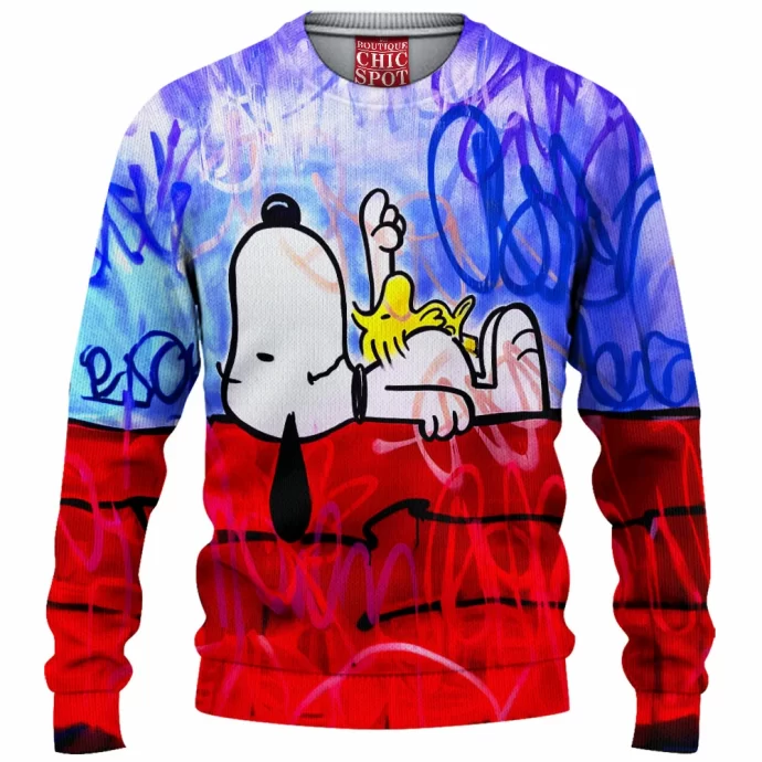 Snoopy and Woodstock Knitted Sweater