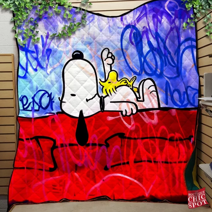 Snoopy and Woodstock Quilt Blanket