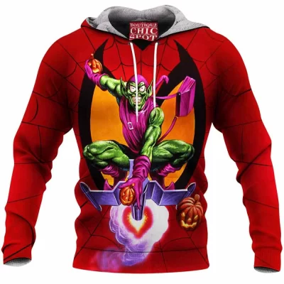 Comic Fleece-Hoodie, Green Goblin Fleece-Hoodie