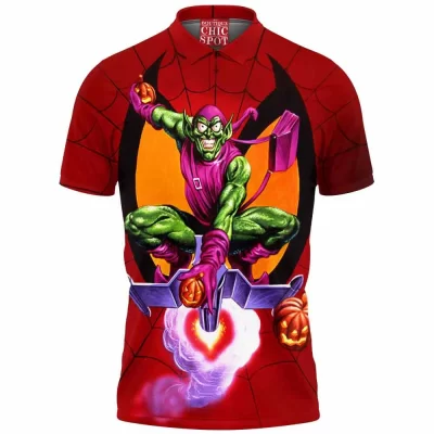 Comic Polo Shirt, Green Goblin Polo Shirt