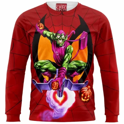 Comic Zip Sweatshirt, Green Goblin Zip Sweatshirt