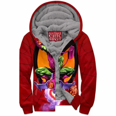 Comic Zip-Fleece-Hoodie, Green Goblin Zip-Fleece-Hoodie