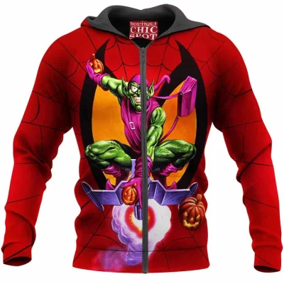 Comic Zip-Hoodie, Green Goblin Zip-Hoodie