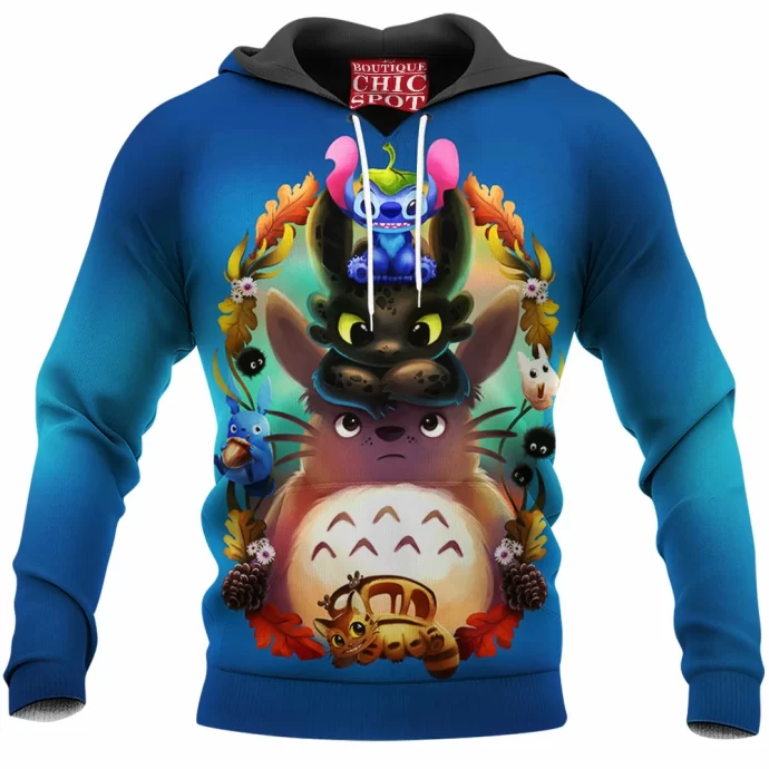 Stitch Toothless Totoro Hoodie