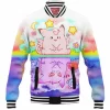 Anime Baseball-Jacket, Clefable Baseball-Jacket, Gengar Baseball-Jacket, Pokemon Baseball-Jacket