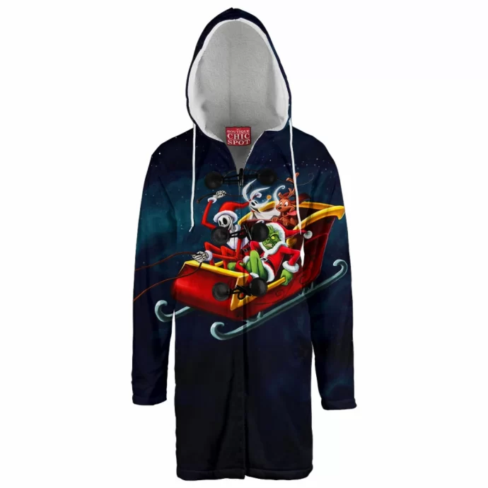 Jack Skellington And Grinch Hooded Cloak Coat