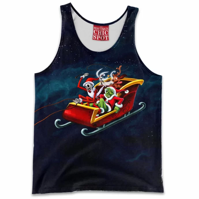 Jack Skellington And Grinch Tank Top