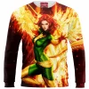 Phoenix Zip Sweatshirt, X-men Zip Sweatshirt, Comic Zip Sweatshirt