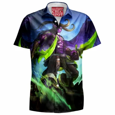 Game Hawaiian-Shirt, Illidan Stormrage Hawaiian-Shirt, Dota Hawaiian-Shirt, Warcraft Hawaiian-Shirt