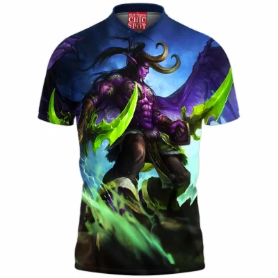 Game Polo Shirt, Illidan Stormrage Polo Shirt, Dota Polo Shirt, Warcraft Polo Shirt