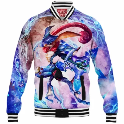 Anime Baseball-Jacket, Greninja Baseball-Jacket, Pokemon Baseball-Jacket