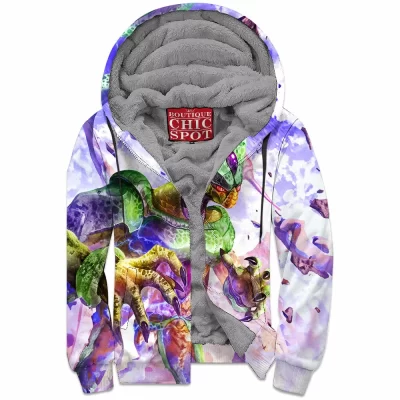 Anime Zip-Fleece-Hoodie, Dragon Ball Zip-Fleece-Hoodie, Perfect Cell Zip-Fleece-Hoodie