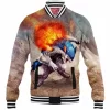 Anime Baseball-Jacket, Pokemon Baseball-Jacket, Typhlosion Baseball-Jacket