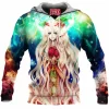 Anime Fleece-Hoodie, Anime Girl Fleece-Hoodie